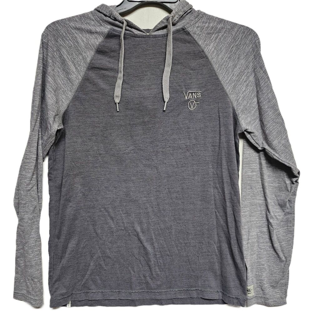 Vans  men's small athletic gray long sleeve hooded shirt
